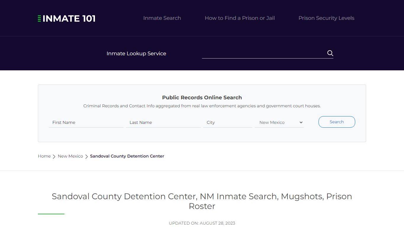 Sandoval County Detention Center, NM Inmate Search, Mugshots, Prison ...